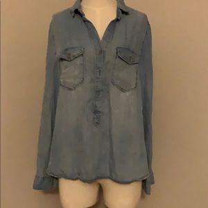 Velvet heart denim pull over size med super soft